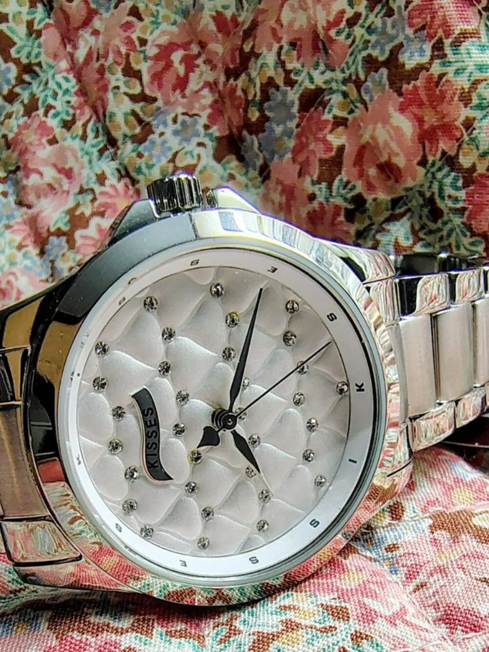 NWT NIB Hershey Kisses Silver Stainless Steel Watch MSRP 140